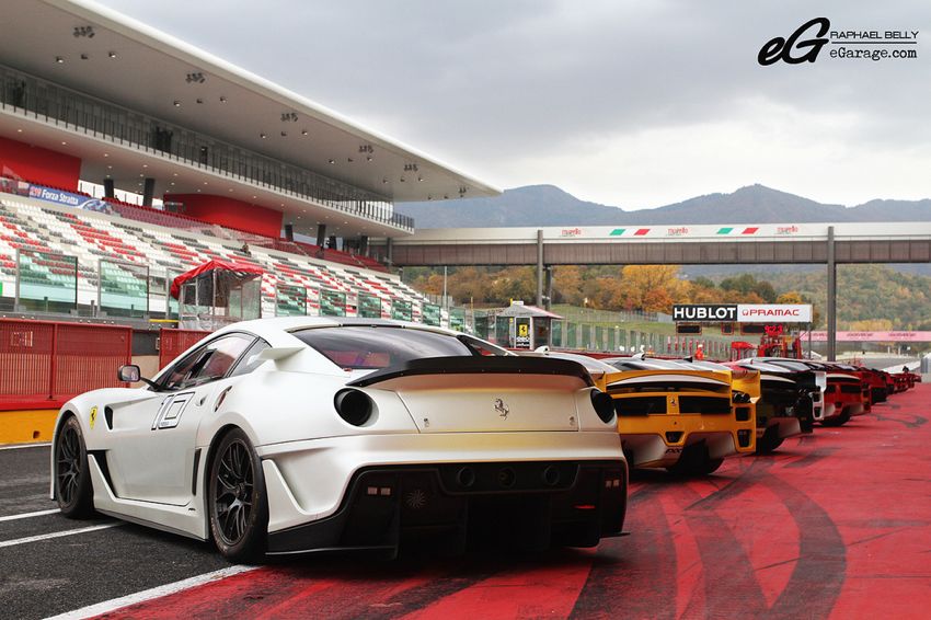 white Ferrari 599XX